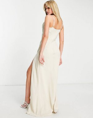 Платье макси цвета слоновой кости с вышивкой Bridal Hope & Ivy