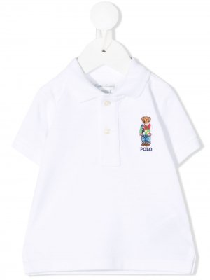 Рубашка поло с принтом Ralph Lauren Kids. Цвет: белый
