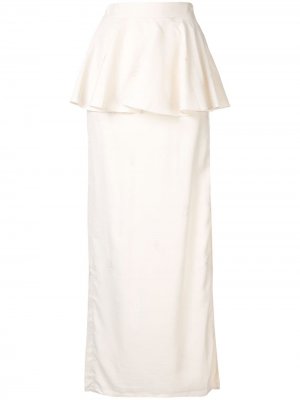 Жаккардовая юбка макси Donna Palmer//Harding. Цвет: белый