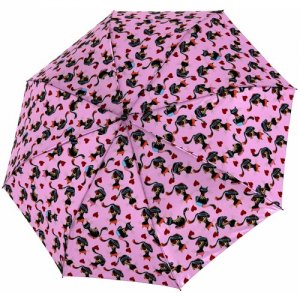 Зонт DOPPLER 746165SC, женский. Цвет: красный/черный/розовый
