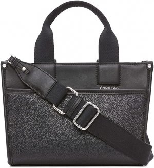 Сумка-портфель Elements с верхом на молнии, черный/серебристый Calvin Klein