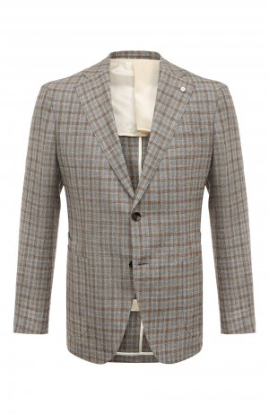 Пиджак из шерсти и шелка L.B.M. 1911. Цвет: разноцветный