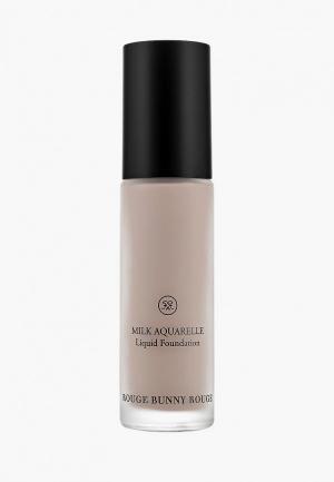 Тональная основа Rouge Bunny Milk Aquarelle, тон 071 Pecan Parfait, 30 мл. Цвет: бежевый