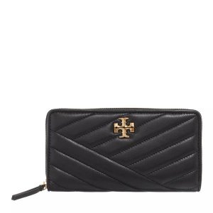 Кошелек kira chevron zip continental wallet , черный Tory Burch