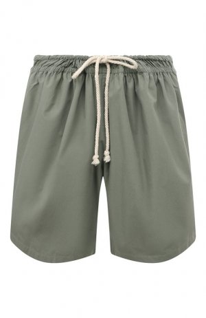 Хлопковые шорты Jil Sander. Цвет: зелёный
