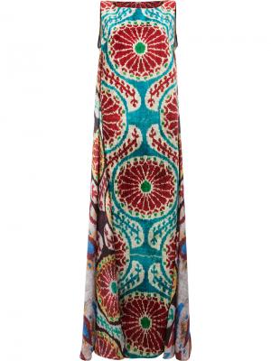 Платье макси с узором Afroditi Hera. Цвет: многоцветный