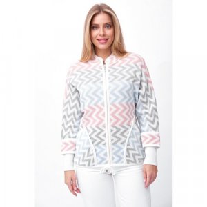 Пиджак , размер 48, белый, серый Текстильная Мануфактура. Цвет: серый/белый