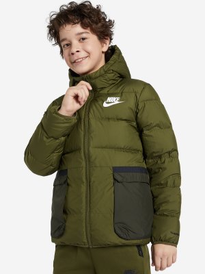 Пуховик для мальчиков Sportswear, Зеленый, размер 158-170 Nike. Цвет: зеленый