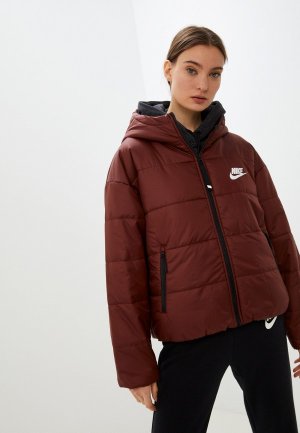 Куртка утепленная Nike W NSW TF RPL CLASSIC HD JKT. Цвет: коричневый