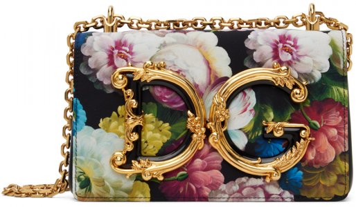 Черная сумка для девочки среднего размера 'DG' Dolce&Gabbana