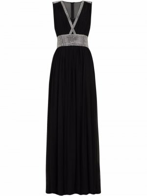 Вечернее платье с кристаллами Dolce & Gabbana. Цвет: черный
