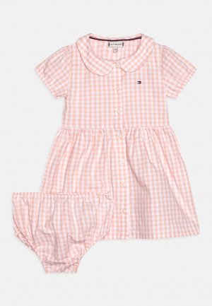 Платье-блузка BABY GINGHAM DRESS , цвет white/pink Tommy Hilfiger