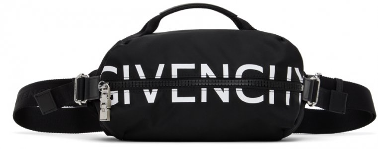 Черный нейлоновый клатч с G-молнией Givenchy