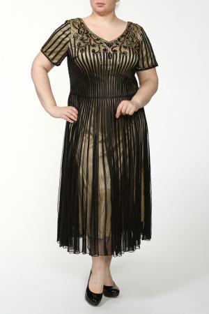 Платье Lia Mara. Цвет: черный, бежевый