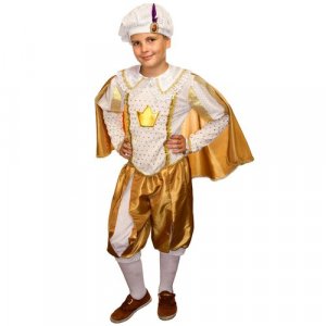 Карнавальный костюм Элит Классик Принц золотой Elite CLASSIC. Цвет: золотистый/золотой