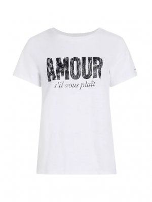 Хлопковая футболка Amour со стразами Cinq À Sept, черный Sept
