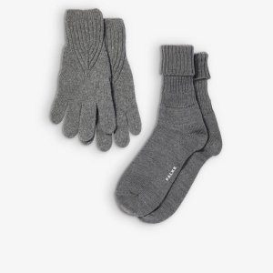 Рождественские носки и перчатки из смесовой шерсти, комплект двух предметов , серый Falke