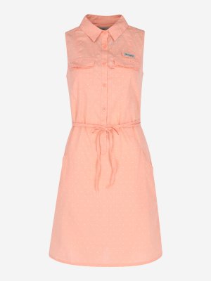 Платье женское Bonehead Stretch SL Dress, Оранжевый Columbia. Цвет: оранжевый