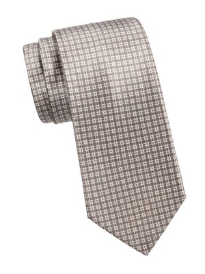 Платок из шелкового галстука , цвет Green Grey Brioni