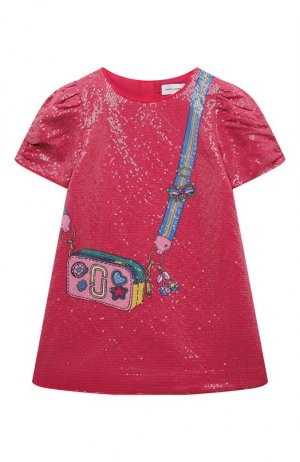 Платье с отделкой пайетками MARC JACOBS (THE). Цвет: розовый