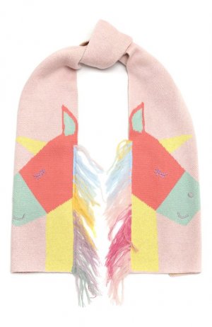 Хлопковый шарф Stella McCartney. Цвет: розовый