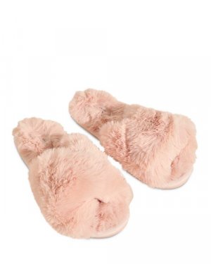 Женские плюшевые тапочки из искусственного меха , цвет Pink Eberjey
