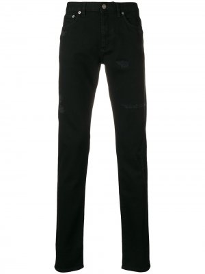 Состаренные джинсы скинни Givenchy. Цвет: черный