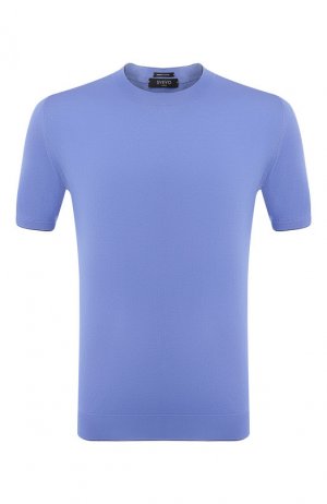 Хлопковая футболка Svevo. Цвет: голубой