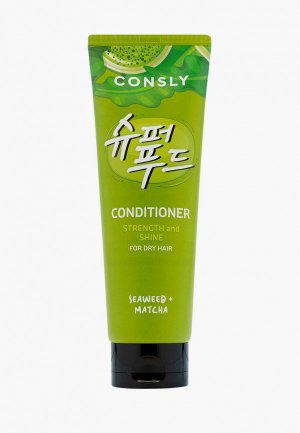 Кондиционер для волос Consly с экстрактами водорослей и зеленого чая Матча силы блеска волос, 250 мл. Цвет: белый