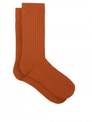 Носки danvers в рубчик , оранжевый Pantherella