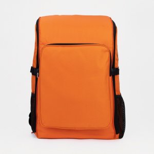 Термосумка-рюкзак на молнии 48 л, 3 наружных кармана, цвет оранжевый No brand