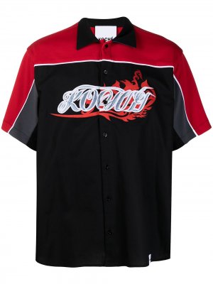 Рубашка с короткими рукавами и логотипом Koché. Цвет: черный