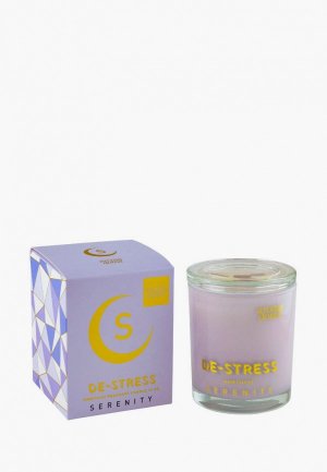 Свеча ароматическая Aroma Doma Serenity Сrystal Аметист 11х9 см. Цвет: фиолетовый