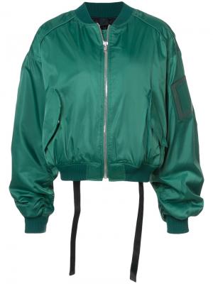 Куртка-бомбер в стиле оверсайз Juun.J. Цвет: зелёный