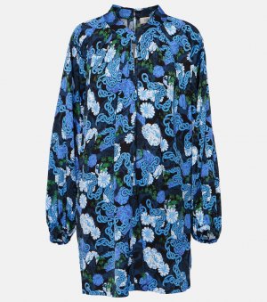 Атласное мини-платье silka с принтом Diane Von Furstenberg, синий Furstenberg