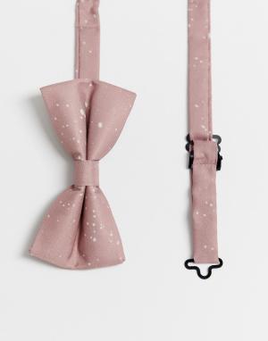 Розовый сатиновый галстук-бабочка wedding Religion. Цвет: розовый