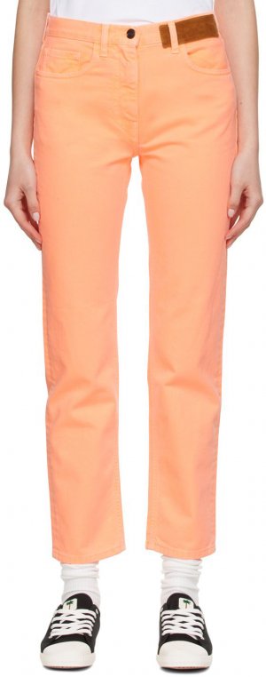 Оранжевые выцветшие джинсы Palm Angels