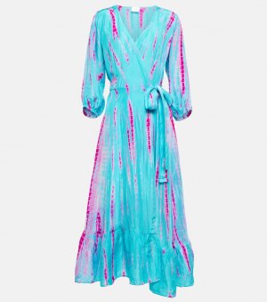 Платье миди с запахом и принтом ANNA KOSTUROVA, разноцветный Kosturova