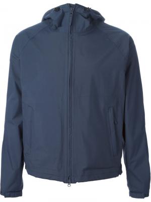 Спортивная куртка с капюшоном Aspesi. Цвет: синий