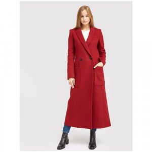 Пальто , размер 40, бордовый Twinset Milano. Цвет: красный