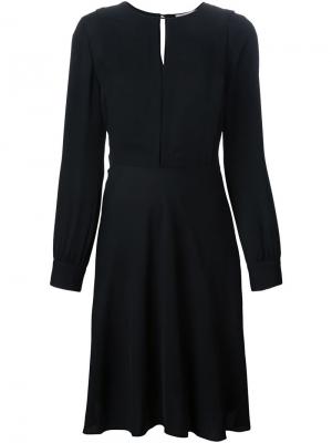 Платье с разрезом спереди и длинным рукавами Michael Kors. Цвет: чёрный