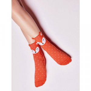 Носки Забавные Мордашки, размер 18(27-29), оранжевый Conte-kids. Цвет: оранжевый
