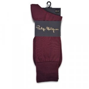 Носки , размер 45-47, красный, бордовый Philippe Matignon. Цвет: красный