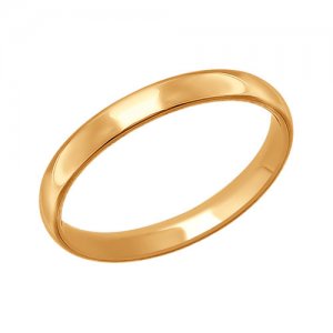 Обручальное кольцо из золота, comfort fit, 2,5 мм SOKOLOV