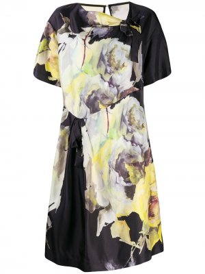 Платье-трапеция с цветочным принтом Antonio Marras. Цвет: черный