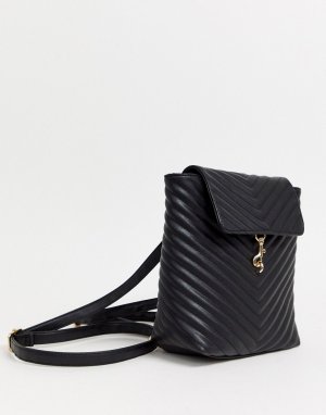 Стеганый рюкзак s-Черный Yoki Fashion