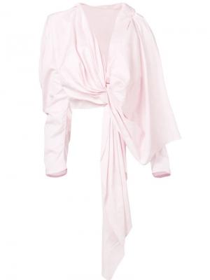 Блузка с запахом A.W.A.K.E. Mode. Цвет: розовый