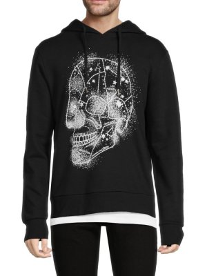 Толстовка с капюшоном и пуловером Constellation Skull , черный Eleven Paris