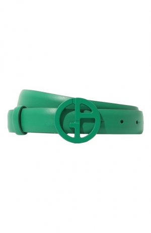 Кожаный ремень Giorgio Armani. Цвет: зелёный
