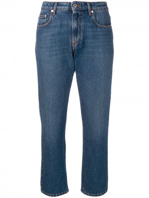 Укороченные прямые джинсы MSGM. Цвет: синий